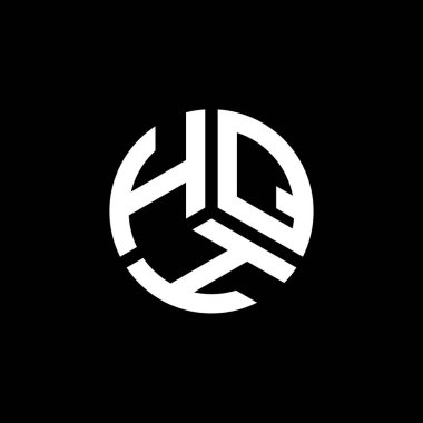 Beyaz arkaplanda HQH harf logosu tasarımı. HQH yaratıcı harflerin baş harfleri logo kavramı. HQH harf tasarımı.