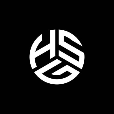 Beyaz arka planda HSG harf logosu tasarımı. HSG yaratıcı harflerin baş harfleri logo kavramı. HSG harf tasarımı.