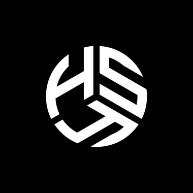 Beyaz arka planda HSY harf logosu tasarımı. HSY yaratıcı harflerin baş harfleri logo kavramı. HSY harf tasarımı.