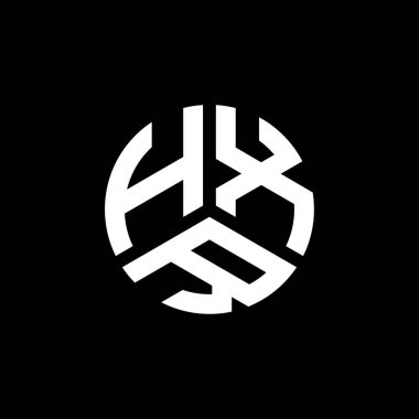 Beyaz arka planda HXR harf logosu tasarımı. HXR yaratıcı harflerin baş harfleri logo kavramı. HXR harf tasarımı.