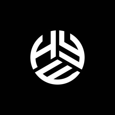 Beyaz arka planda HYE harf logosu tasarımı. HYE yaratıcı harflerin baş harfleri logo kavramı. HYE harf tasarımı.