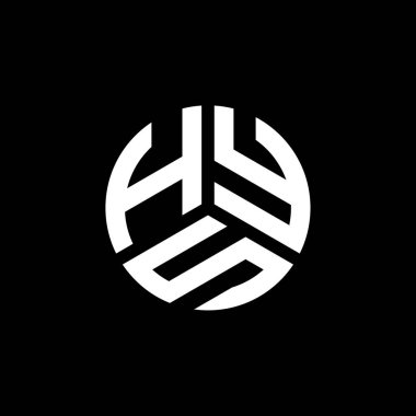 Beyaz arka planda HYS harfi logo tasarımı. HYS yaratıcı harf logosu konsepti. HYS harf tasarımı.