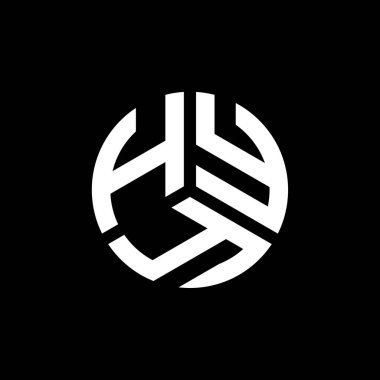 Beyaz arka planda HYY harf logosu tasarımı. HYY yaratıcı harflerin baş harfleri logo kavramı. HYY harf tasarımı.