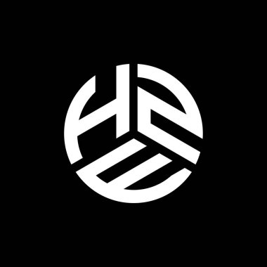 Beyaz arka planda HZE harf logosu tasarımı. HZE yaratıcı harflerin baş harfleri logo kavramı. HZE harf tasarımı.