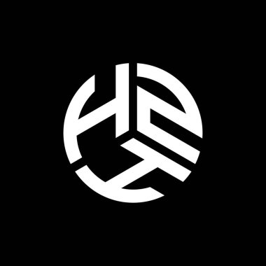 Beyaz arka planda HZH harf logosu tasarımı. HZH yaratıcı harflerin baş harfleri logo kavramı. HZH harf tasarımı.