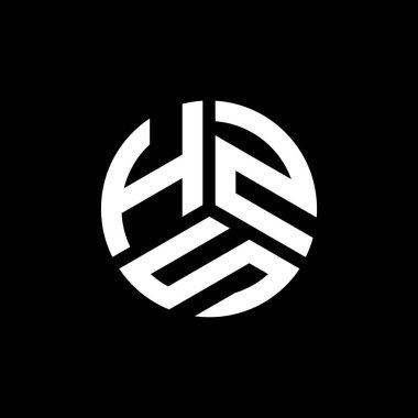 Beyaz arka planda HZS harf logosu tasarımı. HZS yaratıcı harflerin baş harfleri logo kavramı. HZS harf tasarımı.