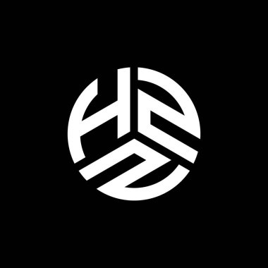 Beyaz arkaplanda HZZ harf logosu tasarımı. HZZ yaratıcı harflerin baş harfleri logo kavramı. HZZ harf tasarımı.