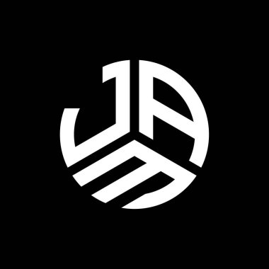 Beyaz arka planda reçel harfli logo tasarımı. JAM yaratıcı harfler logosu konsepti. JAM harf tasarımı.