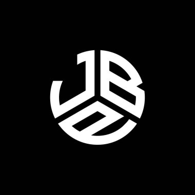 Siyah arka planda JBP harf logosu tasarımı. JBP yaratıcı harflerin baş harfleri logo kavramı. JBP harf tasarımı.