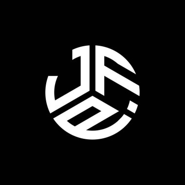 Siyah arka planda JFP harf logosu tasarımı. JFP yaratıcı harflerin baş harfleri logo kavramı. JFP harf tasarımı.