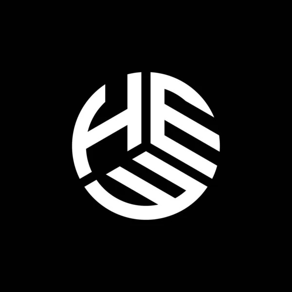 Beyaz Arka Planda Hew Harf Logosu Tasarımı Hew Yaratıcı Harflerin — Stok Vektör
