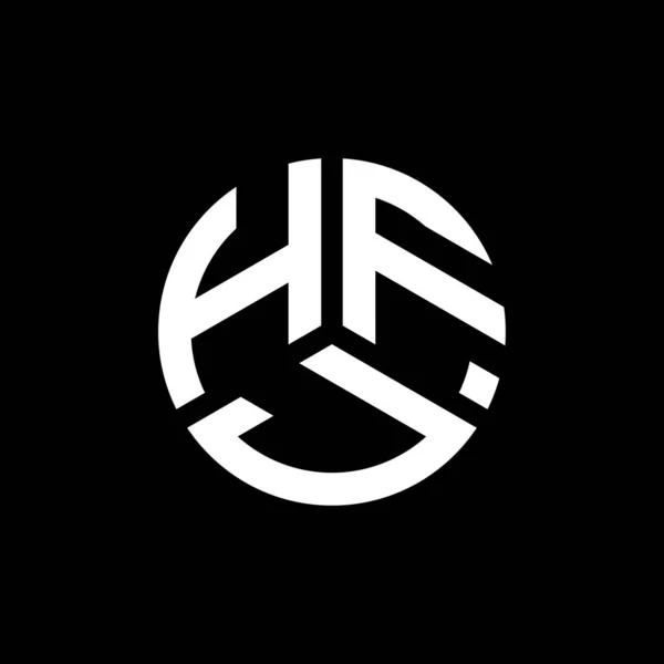 Hfj Lettre Logo Design Sur Fond Blanc Hfj Initiales Créatives — Image vectorielle