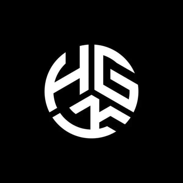 Hgk Письмо Дизайн Логотипа Белом Фоне Концепция Логотипа Инициалами Hgk — стоковый вектор