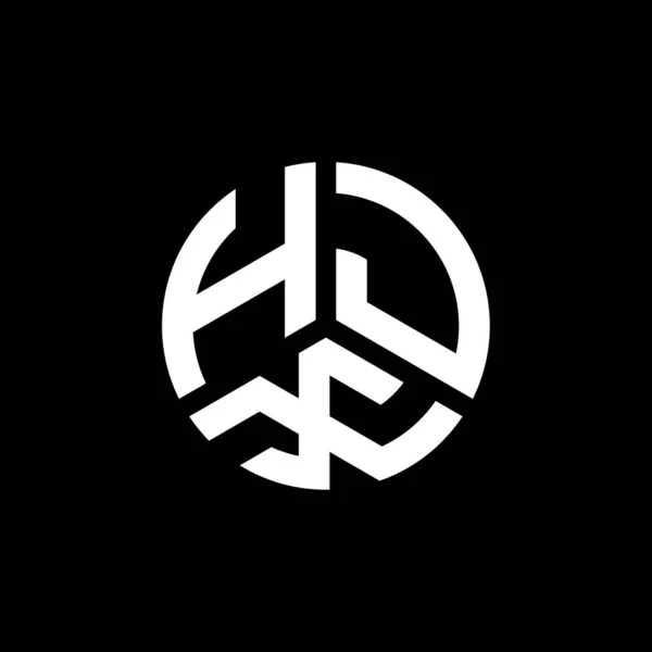 Beyaz Arka Planda Hjx Harfli Logo Tasarımı Hjx Yaratıcı Harflerin — Stok Vektör