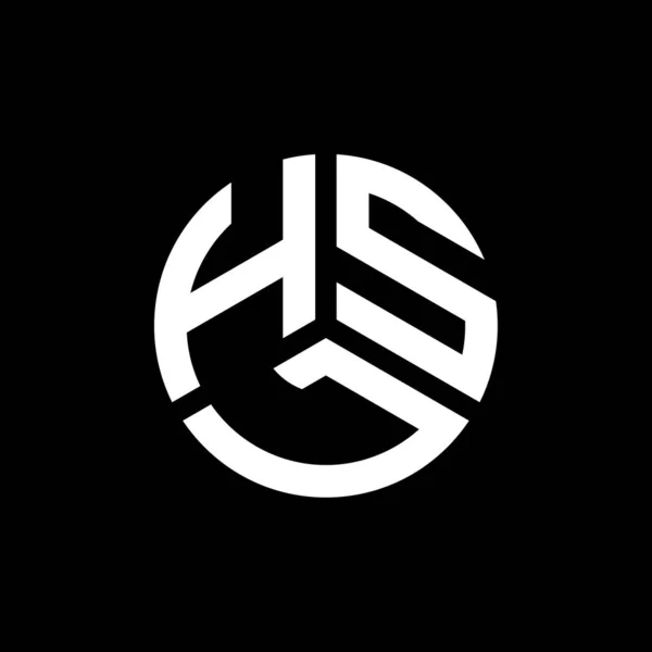 Diseño Del Logotipo Letra Hsl Sobre Fondo Blanco Hsl Iniciales — Archivo Imágenes Vectoriales