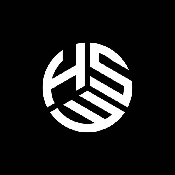 Diseño Del Logotipo Letra Hsw Sobre Fondo Blanco Hsw Iniciales — Vector de stock