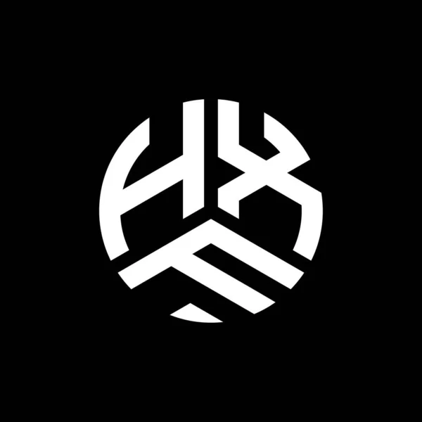 Beyaz Arkaplanda Hxf Harf Logosu Tasarımı Hxf Yaratıcı Harflerin Baş — Stok Vektör