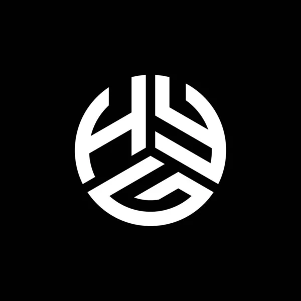 Beyaz Arka Planda Hyg Harf Logosu Tasarımı Hyg Yaratıcı Harflerin — Stok Vektör