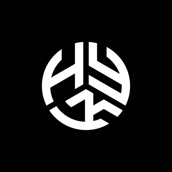 Diseño Del Logotipo Letra Hyk Sobre Fondo Blanco Hyk Iniciales — Vector de stock