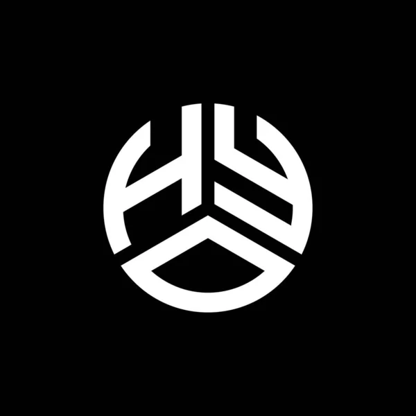 Σχεδιασμός Λογότυπου Hyo Λευκό Φόντο Hyo Δημιουργική Αρχικά Γράμμα Λογότυπο — Διανυσματικό Αρχείο