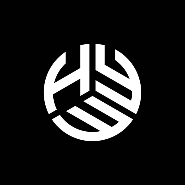 Projekt Logo Litery Hyw Białym Tle Hyw Twórcze Inicjały Koncepcja — Wektor stockowy