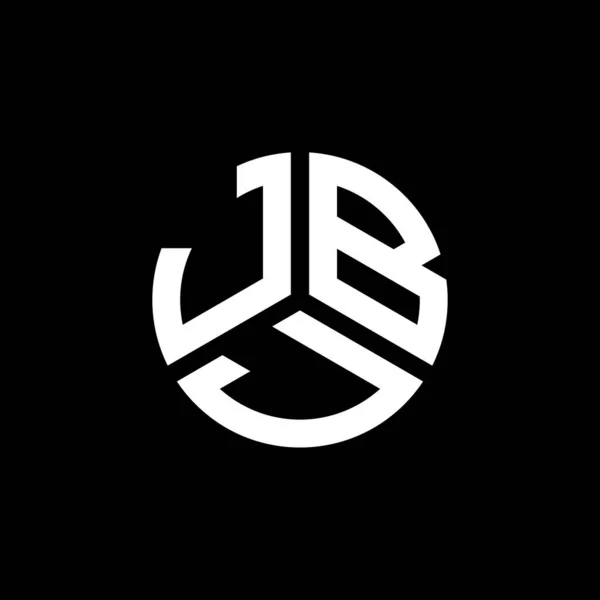 Jbj Lettre Logo Design Sur Fond Noir Jbj Initiales Créatives — Image vectorielle