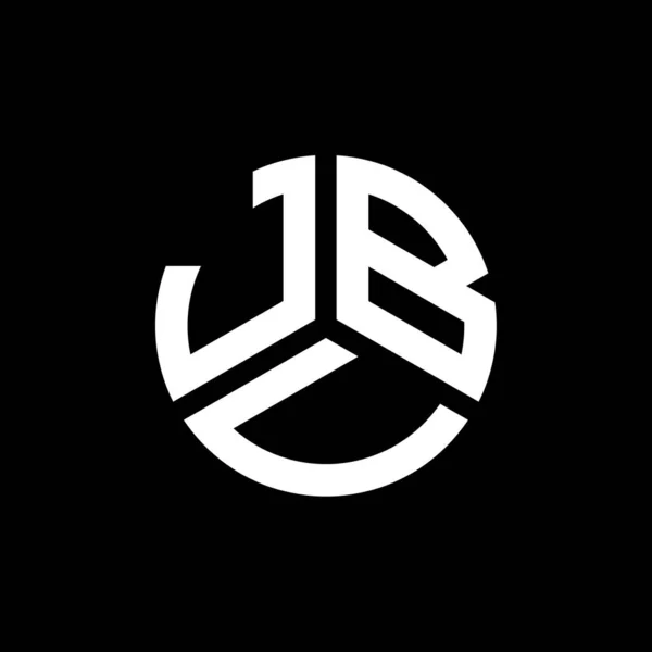 Diseño Del Logotipo Letra Jbv Sobre Fondo Negro Jbv Iniciales — Vector de stock