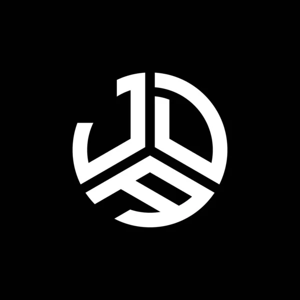 ブラックを基調としたJdaレターロゴデザイン Jdaクリエイティブイニシャルレターロゴコンセプト Jdaレターデザイン — ストックベクタ