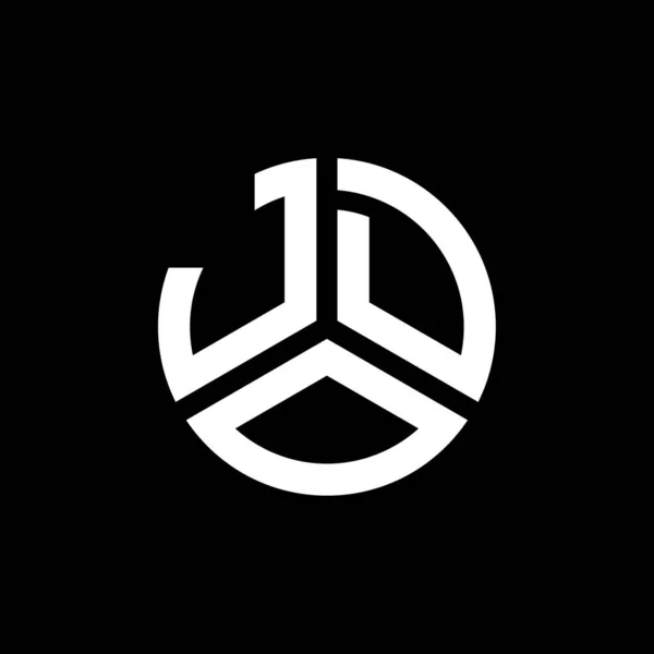Σχεδιασμός Λογότυπου Γραμμάτων Jdo Μαύρο Φόντο Jdo Δημιουργική Αρχικά Γράμμα — Διανυσματικό Αρχείο