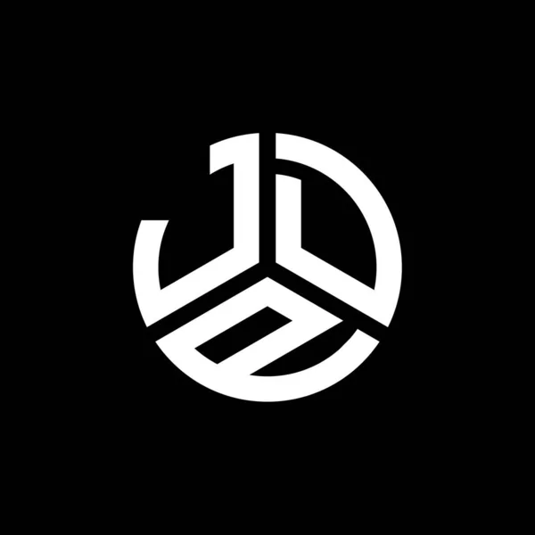 Diseño Del Logotipo Letra Jdp Sobre Fondo Negro Jdp Iniciales — Vector de stock