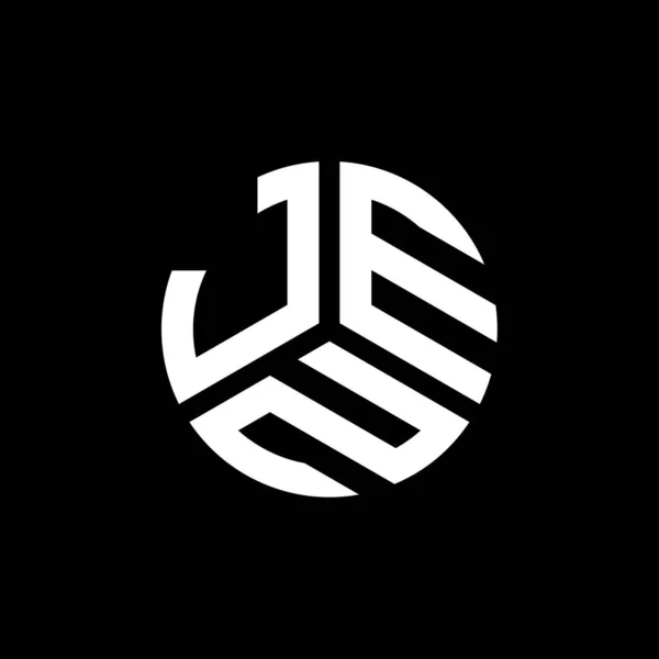 Projekt Logo Litery Jen Czarnym Tle Jen Kreatywne Inicjały Koncepcja — Wektor stockowy