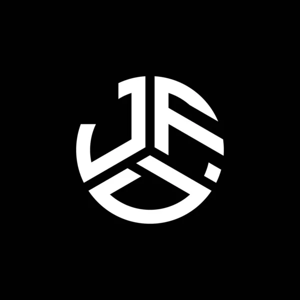 Diseño Del Logotipo Letra Jfd Sobre Fondo Negro Jfd Iniciales — Vector de stock