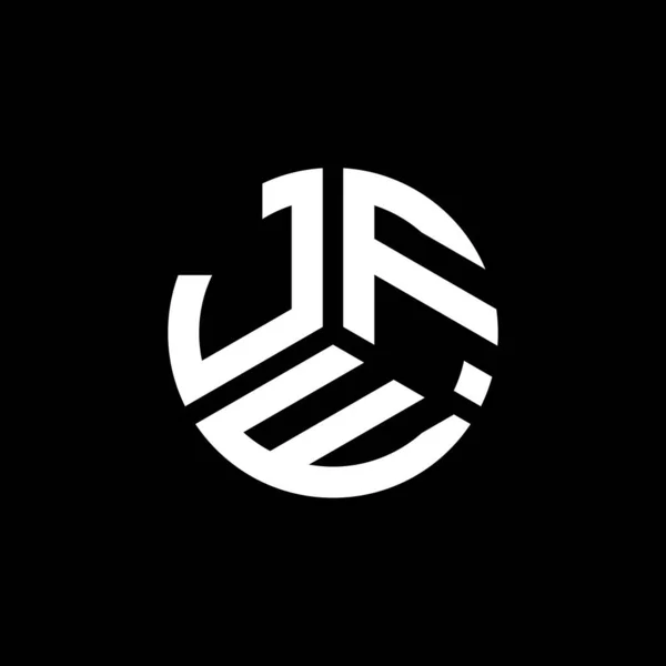 Diseño Del Logotipo Letra Jfe Sobre Fondo Negro Jfe Iniciales — Archivo Imágenes Vectoriales