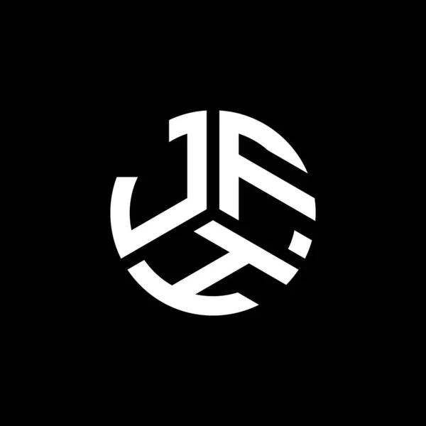 Jfh Letter Logo Design Auf Schwarzem Hintergrund Jfh Kreative Initialen — Stockvektor