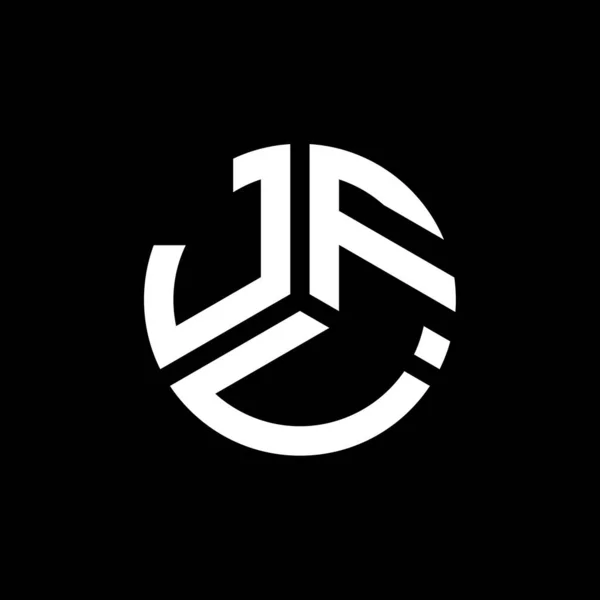 Diseño Del Logotipo Letra Jfv Sobre Fondo Negro Jfv Iniciales — Vector de stock