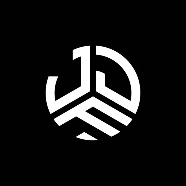 Diseño Del Logotipo Letra Jjf Sobre Fondo Negro Jjf Iniciales — Vector de stock