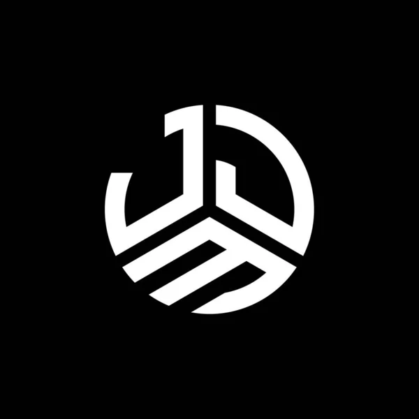 Jjm Letter Logo Ontwerp Zwarte Achtergrond Jjm Creatieve Initialen Letter — Stockvector