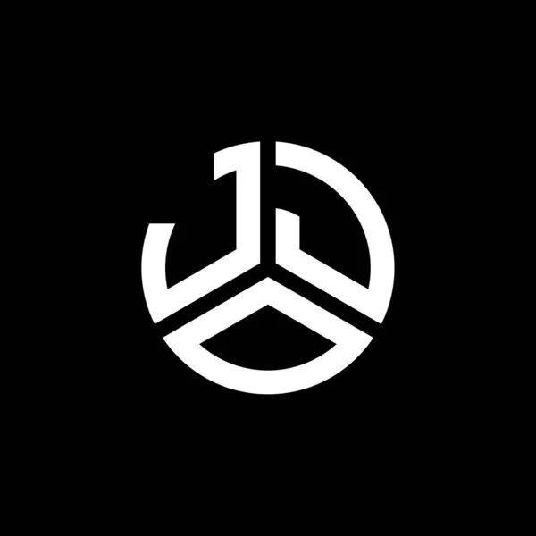 Σχεδιασμός Λογότυπου Γραμμάτων Jjo Μαύρο Φόντο Jjo Δημιουργική Αρχικά Γράμμα — Διανυσματικό Αρχείο