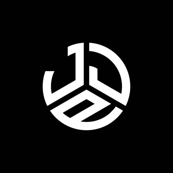 Jjp Lettre Logo Design Sur Fond Noir Jjp Initiales Créatives — Image vectorielle