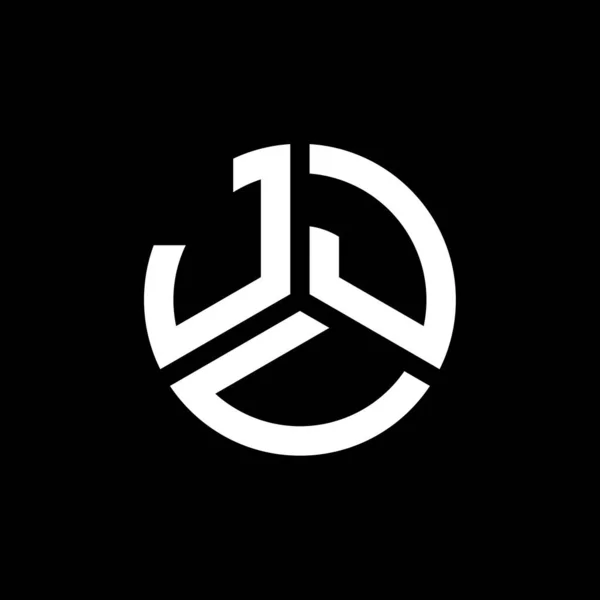 Siyah Arka Planda Jjv Harf Logosu Tasarımı Jjv Yaratıcı Harflerin — Stok Vektör
