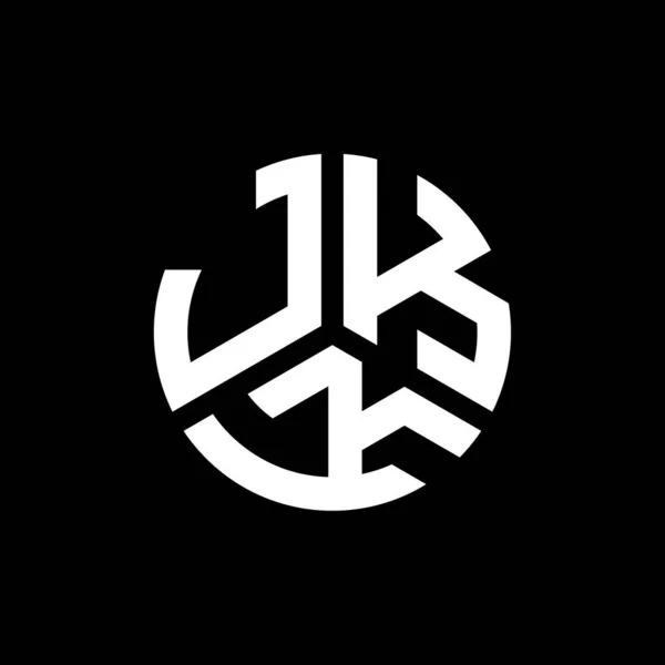 Jkk Lettera Logo Design Sfondo Nero Jkk Creativo Iniziali Lettera — Vettoriale Stock