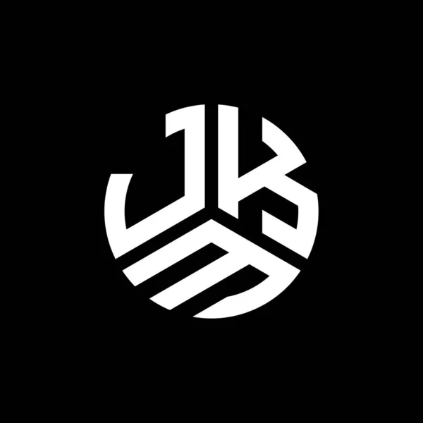 Jkm字母标识设计为黑色背景 Jkm创意的首字母首字母标识概念 Jkm字母设计 — 图库矢量图片