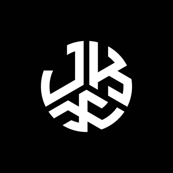Jkx字母标识设计为黑色背景 Jkx创意首字母首字母标识概念 Jkx字母设计 — 图库矢量图片