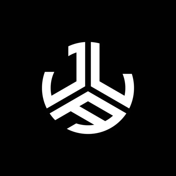 Diseño Del Logotipo Letra Jla Sobre Fondo Negro Jla Iniciales — Vector de stock