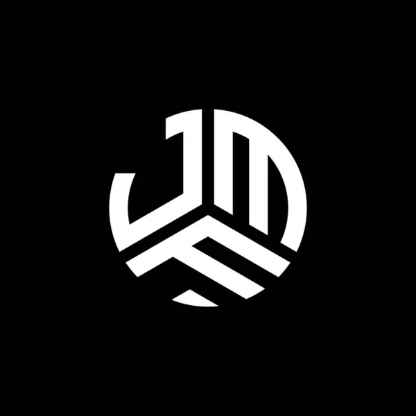 Jmf Letter Logo Design Black Background Jmf Creative Initials Letter — Stock Vector