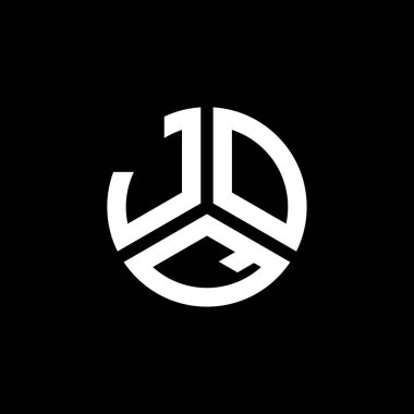 Siyah arka planda JOQ harfi logo tasarımı. JoQ yaratıcı harflerin baş harfleri logo kavramı. JOQ harf tasarımı.