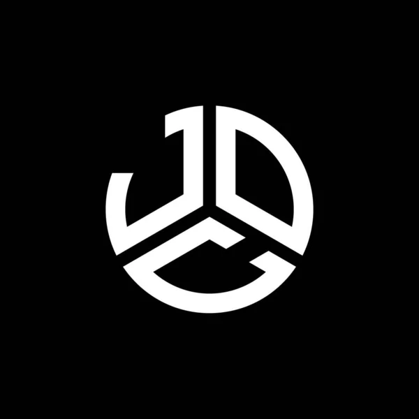 Diseño Del Logotipo Letra Joc Sobre Fondo Negro Joc Iniciales — Archivo Imágenes Vectoriales