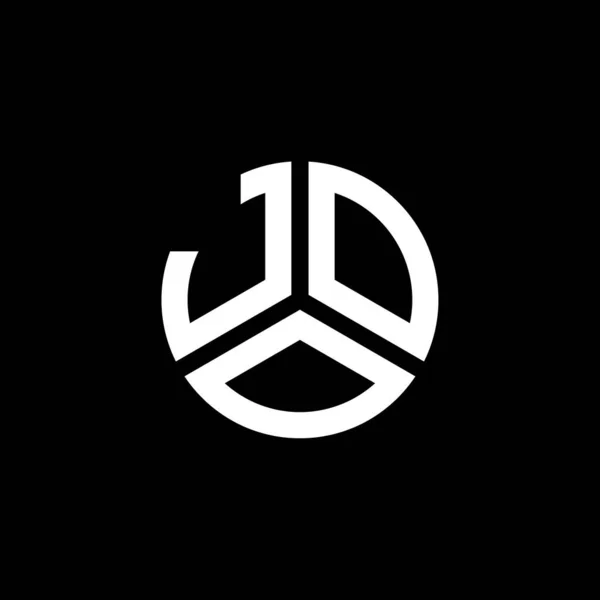 Diseño Del Logotipo Letra Joo Sobre Fondo Negro Joo Iniciales — Archivo Imágenes Vectoriales