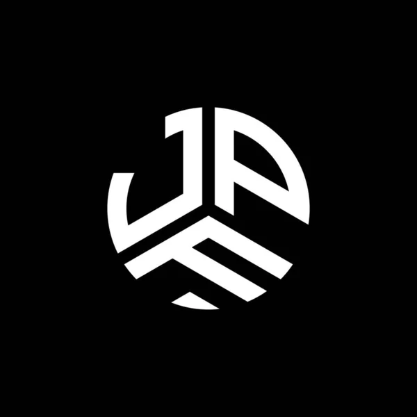 Jpf Letter Logo Design Black Background Jpf Creative Initials Letter — Stock Vector