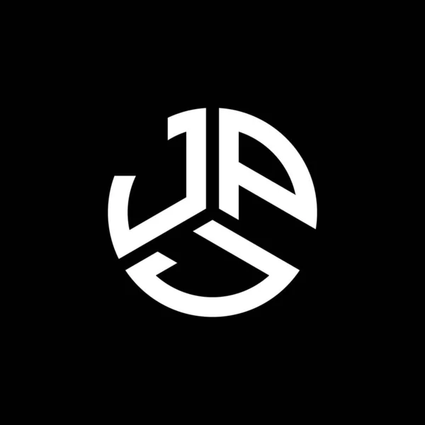 Jp字母标识设计黑色背景 Jpj创意的首字母首字母标识概念 Jpj字母设计 — 图库矢量图片